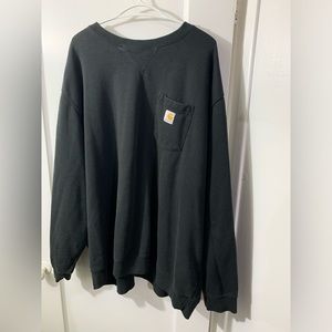 SALE VINTAGE Carhartt Loose Fit Crewneck Sweater Long Sleeve Sweatshirt black